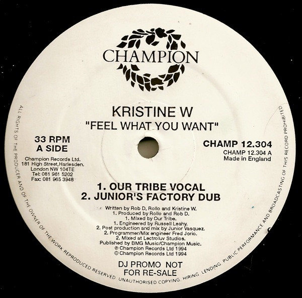 Kristine W - Feel What You Want